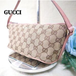 Gucci Tan and Pink Shoulder Bag